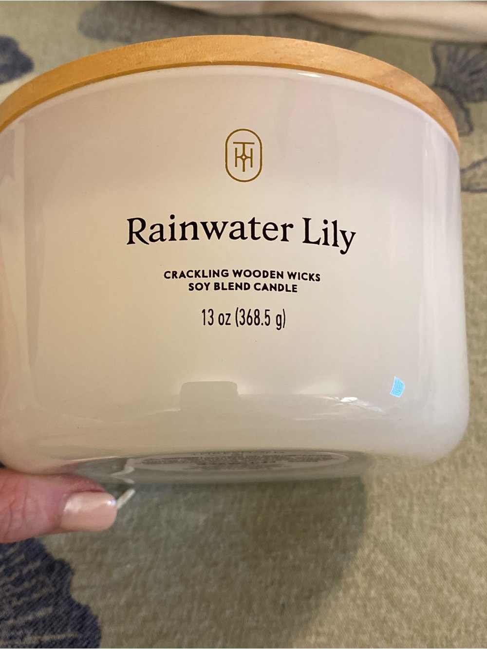 Threshold Rainwater Lily 13 oz Soy Blend Candle Triple Wood Wick
